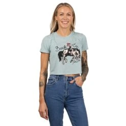 TD Buck 'Em Women's Crop Top T-Shirt