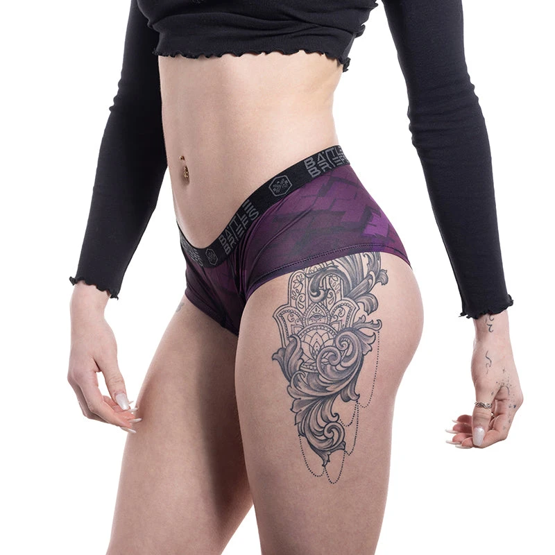 Battle Briefs Women's Purple 3D Cube - Image 2