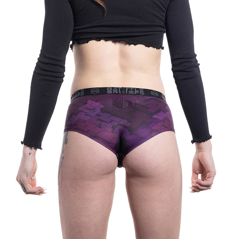 Battle Briefs Women's Purple 3D Cube - Image 4